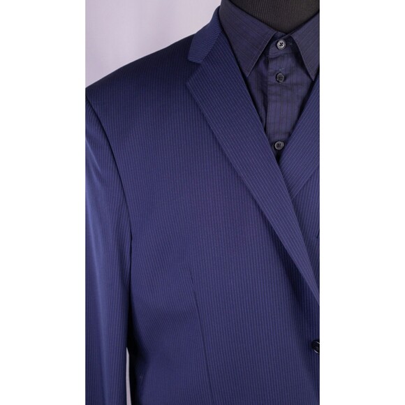 NWT US Polo ASSN Stretch Blue Navy Striped Blazer Sport Coat Jacket 50R Suits - Picture 6 of 15